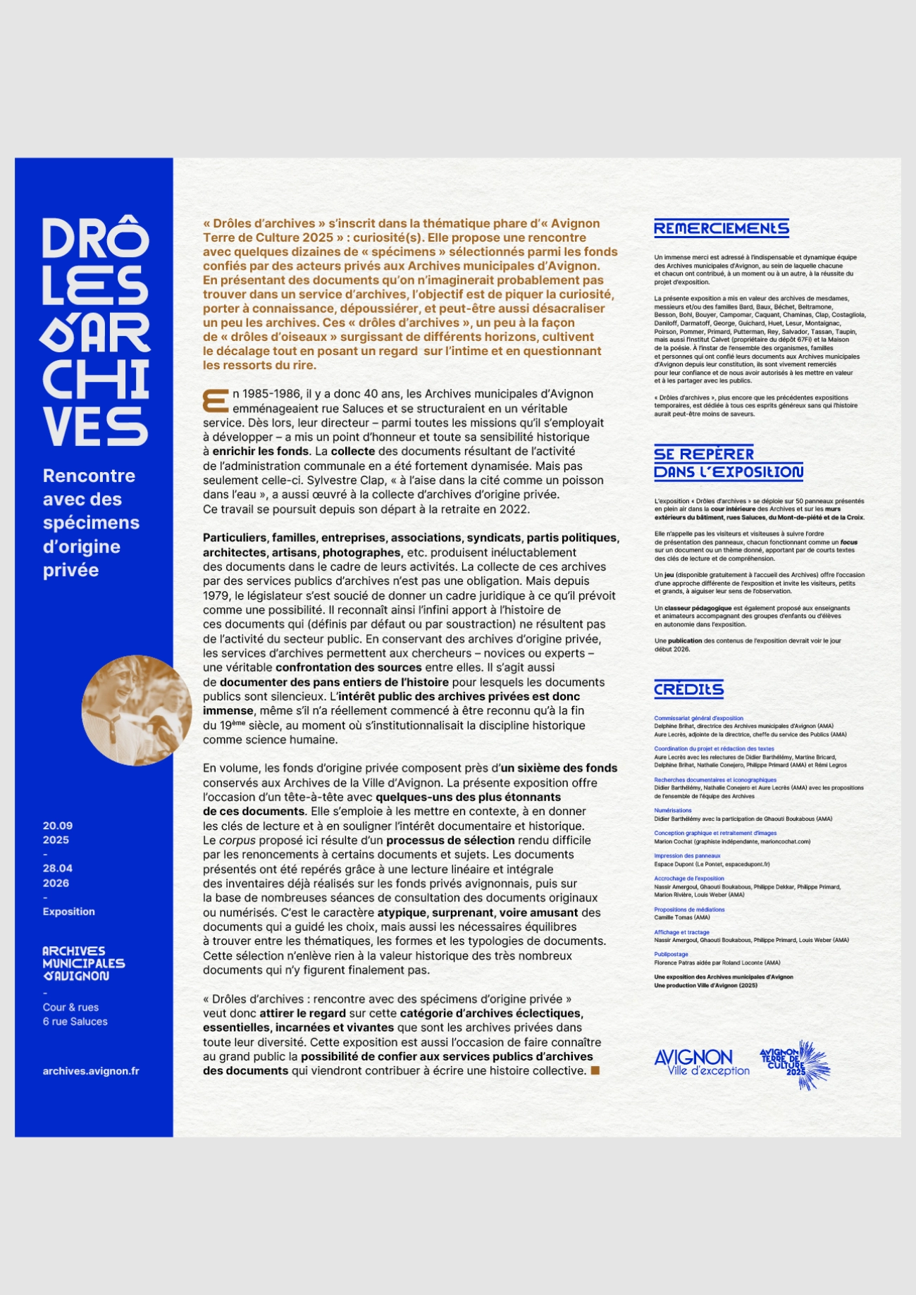 Exposition &quot;Drôles d&apos;Archives / Archives Nationales Avignon