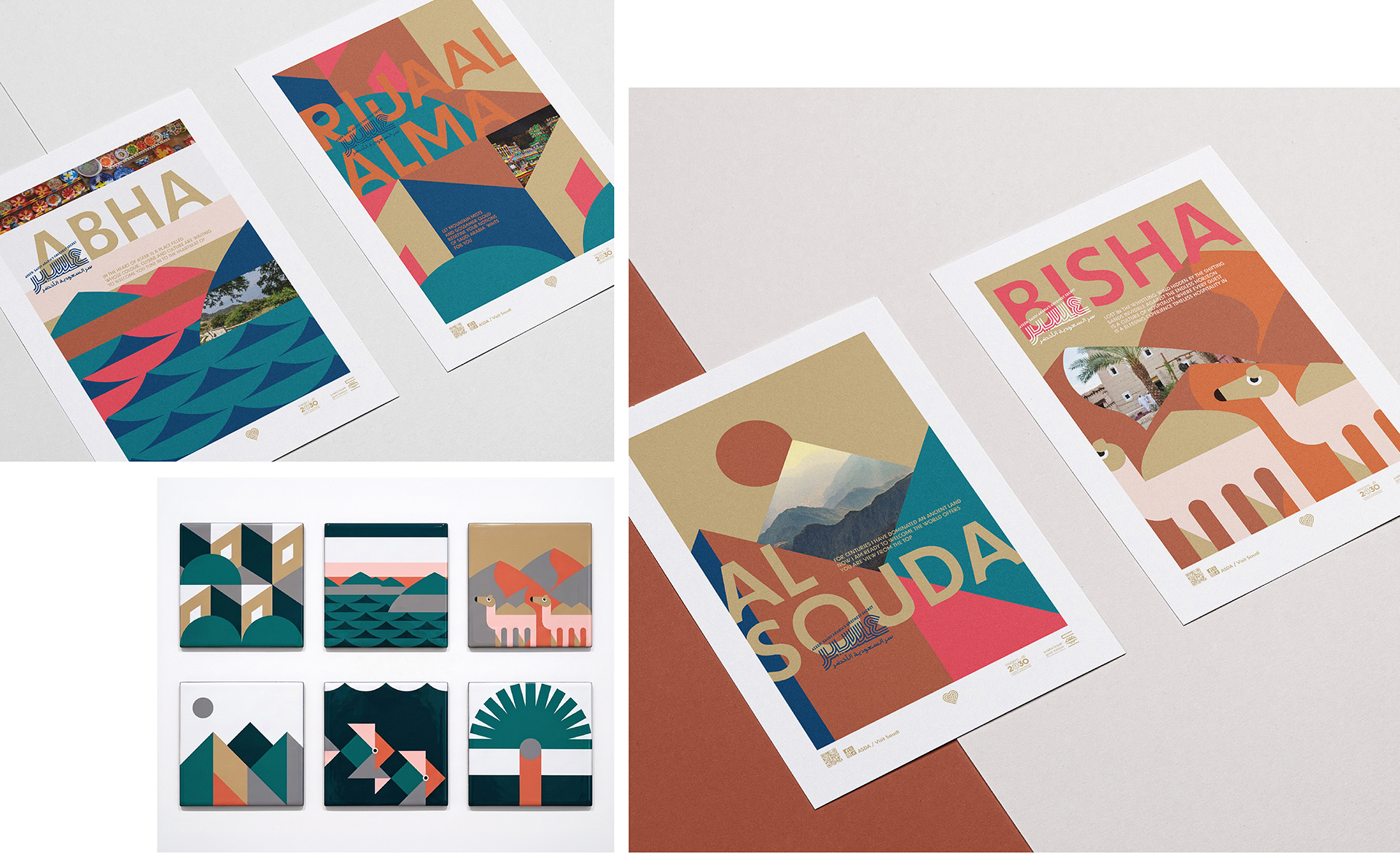 ASEER — Illustration, Campagne de développement touristique pour la région Aseer, Arabie saoudite — Agence Hopscotch
