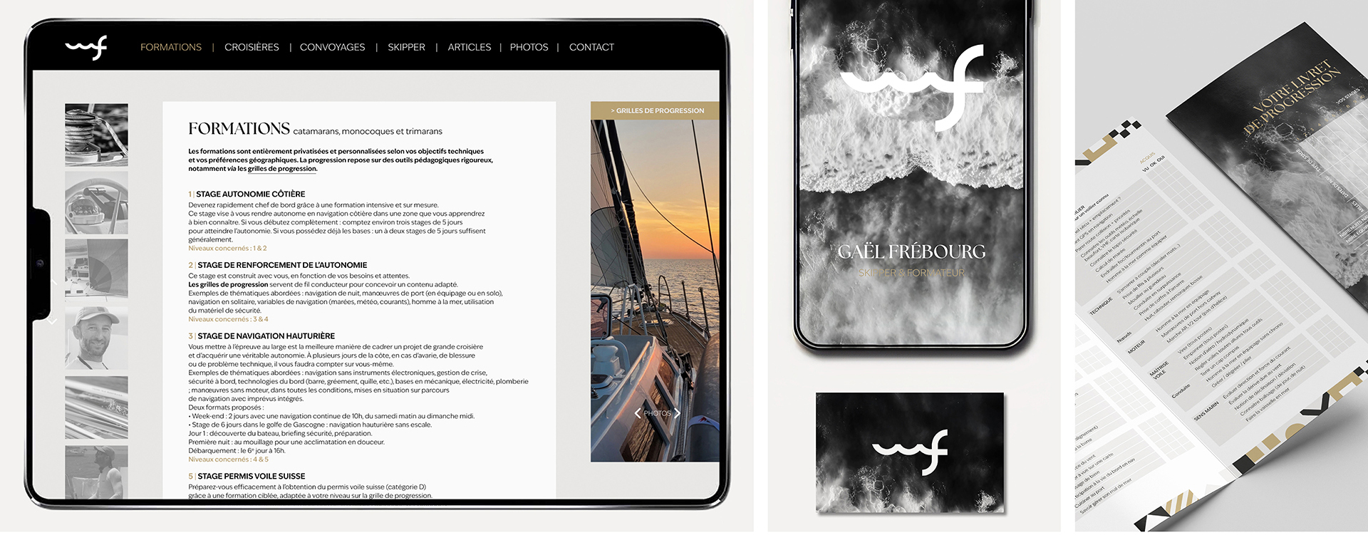 GAËL FRÉBOURG — Branding, Identité visuelle — Skipper & formateur voile - La Rochelle